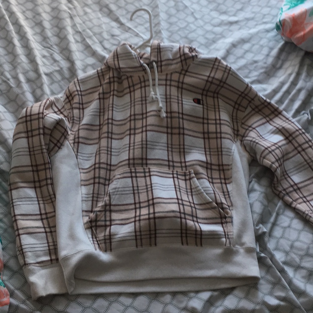Urban Outfitters Plaid Champion Hoodie